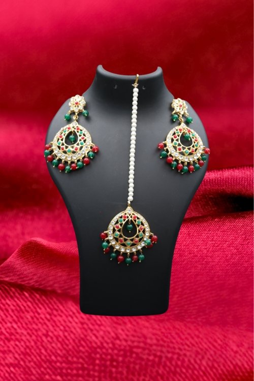 Polki Tika Earrings Multicolored