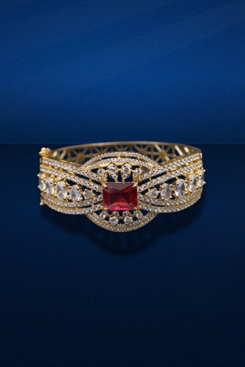 Red American Diamond Bracelet