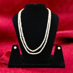 Nawabi Double Layer Real Pearl Set