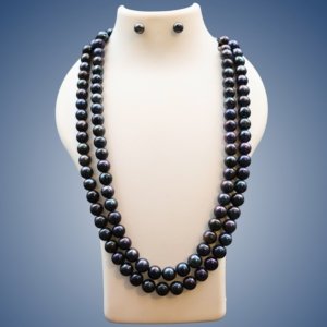 Noor-E-Siyah Real Black Pearl Set