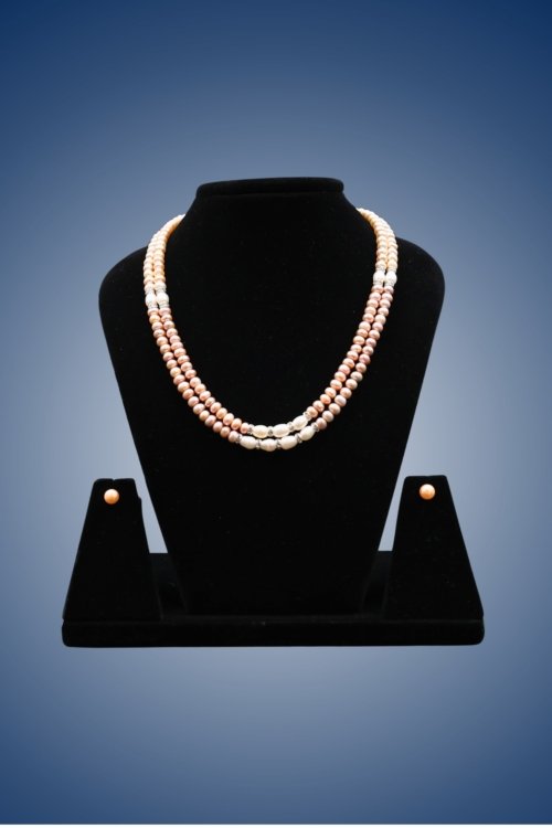 Blush Rose Double Layer Pearl Set