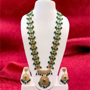 Green Polki Rani Haar Set