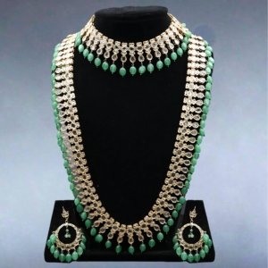 Emerald Kundan Bridal Set