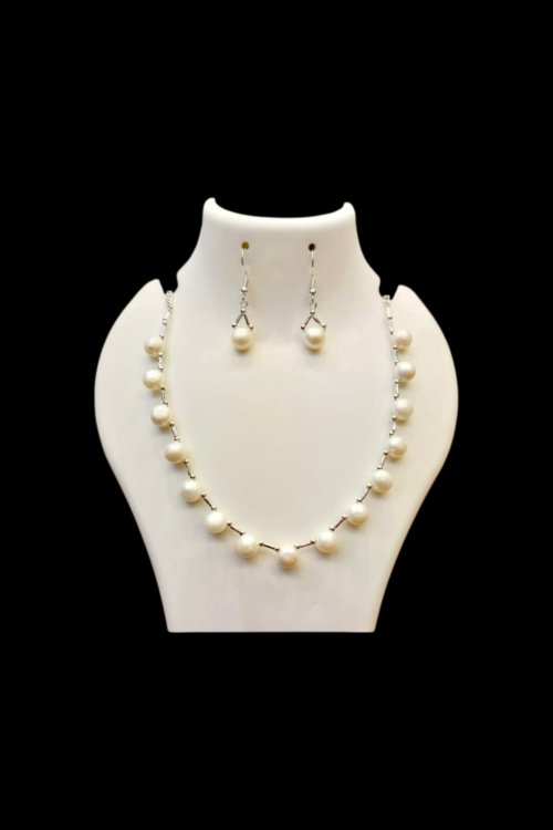 Chandni Drop Real Pearl Set