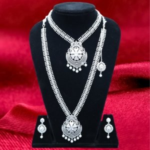 2 Layer AD Necklace White