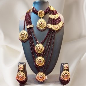 Deep Garnet Bridal Set