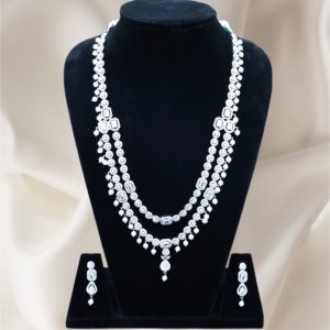 Shabnam Sitara White Rani Haar Set