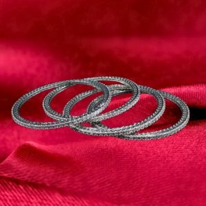 White American Diamond Bangles