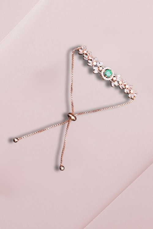 Rose Gold AD Chain Bracelet