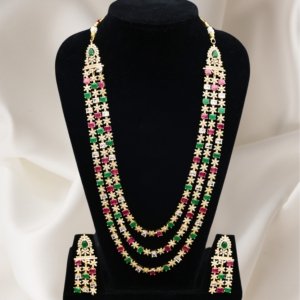 Multicolored American Diamond Rani Haar