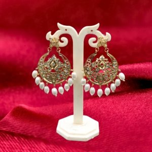 Pearl Chandbali Earrings