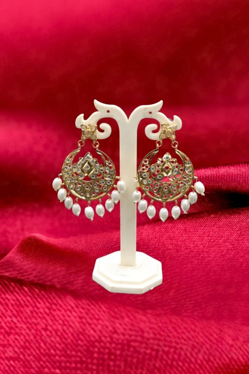 Pearl Chandbali Earrings