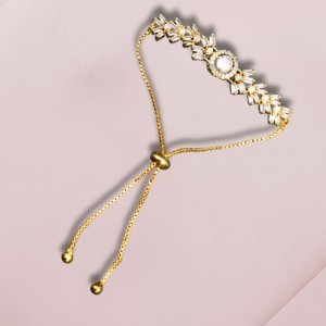 Round Centerpiece AD Chain Bracelet