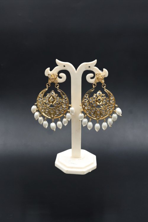 Pearl Chandbali Earrings