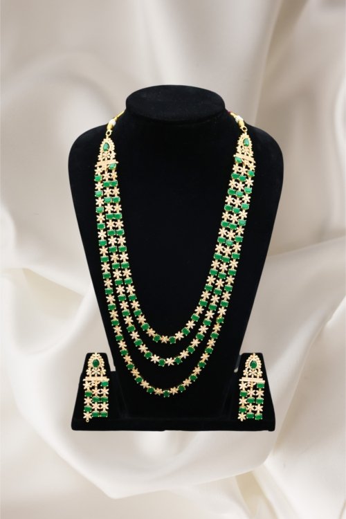 Green American Diamond Rani Haar