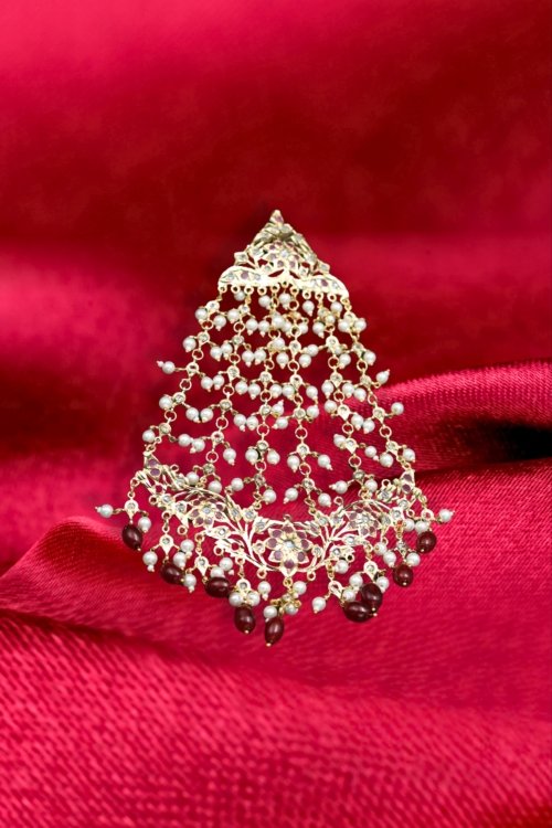 Red Multistone Bridal Passa