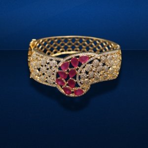 Ruby Pink American Diamond Bracelet