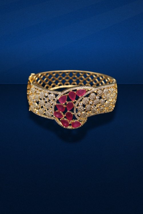 Ruby Pink American Diamond Bracelet