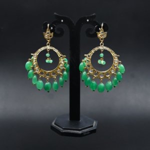 Chandbali Earrings Onyx