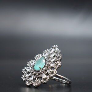 Mint Green American Diamond Ring