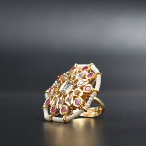 Original Polki Ring With Pearls