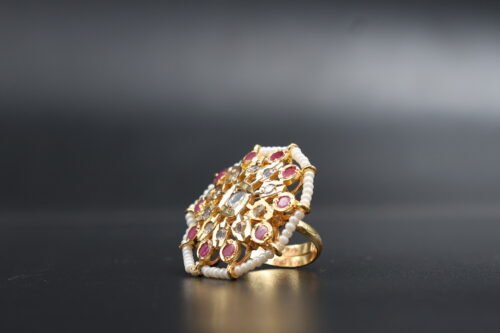 Original Polki Ring With Pearls