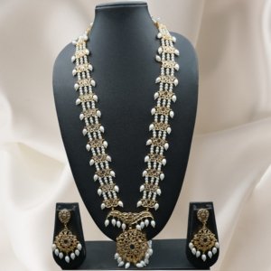 White Polki Rani Haar Set