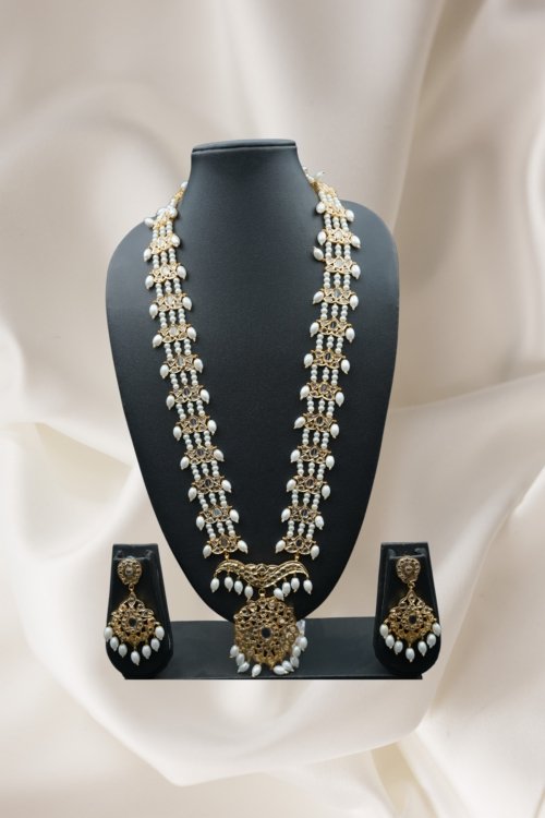 White Polki Rani Haar Set