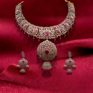Meherbano Red Bridal Necklace Set
